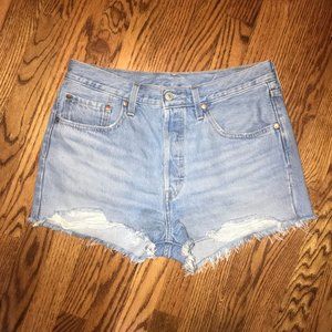 Levi's Light Blue Jean Shorts